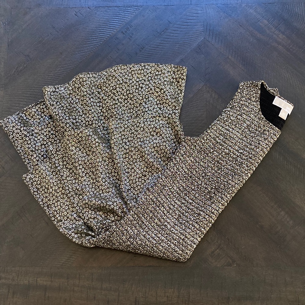 Michael Kors Black and Gold Textured dress